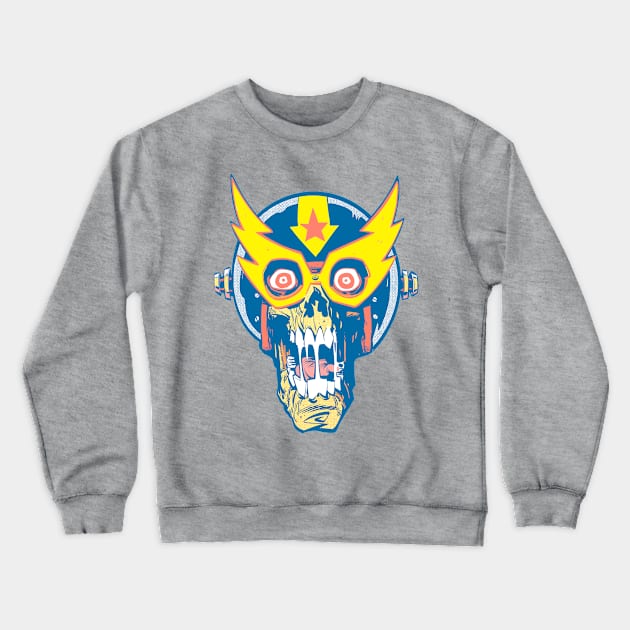 ELECTRIC PSYCHO SKULL Crewneck Sweatshirt by BLITZ CADET 